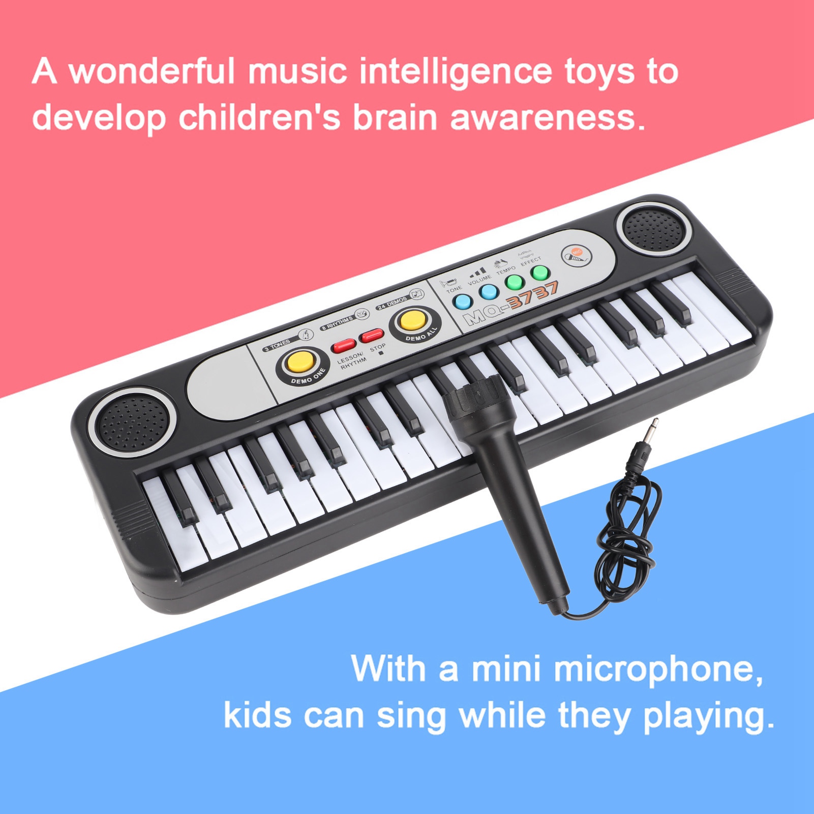 Musical Instruments Game - Piano Digital Eléctrico de 37 Teclas,
