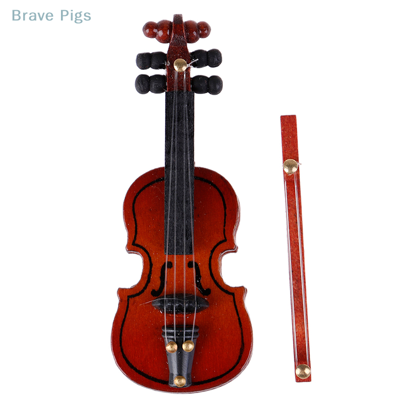 Musical Instrument Old - Violín para casa de muñecas, Mini