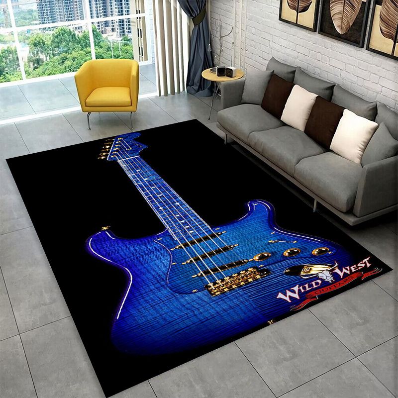 Musical Instrument Logo - Alfombra Antideslizante con Logotipo de Guitarra