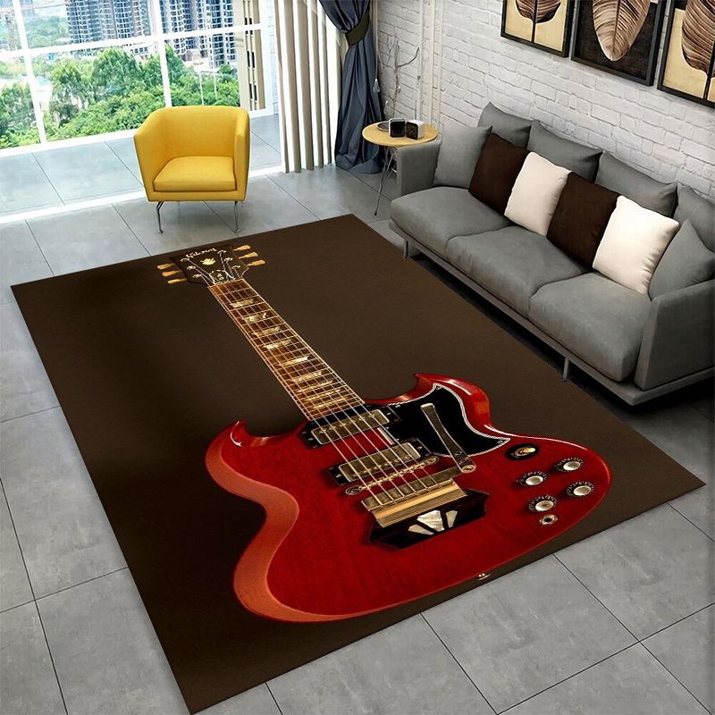 Musical Instrument Logo - Alfombra Antideslizante con Logotipo de Guitarra