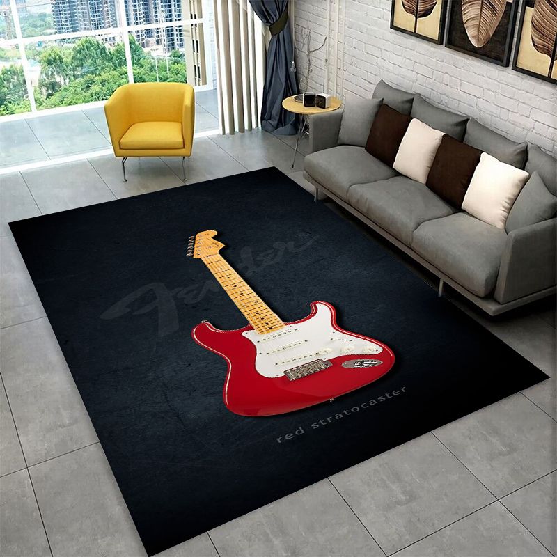 Musical Instrument Logo - Alfombra Antideslizante con Logotipo de Guitarra