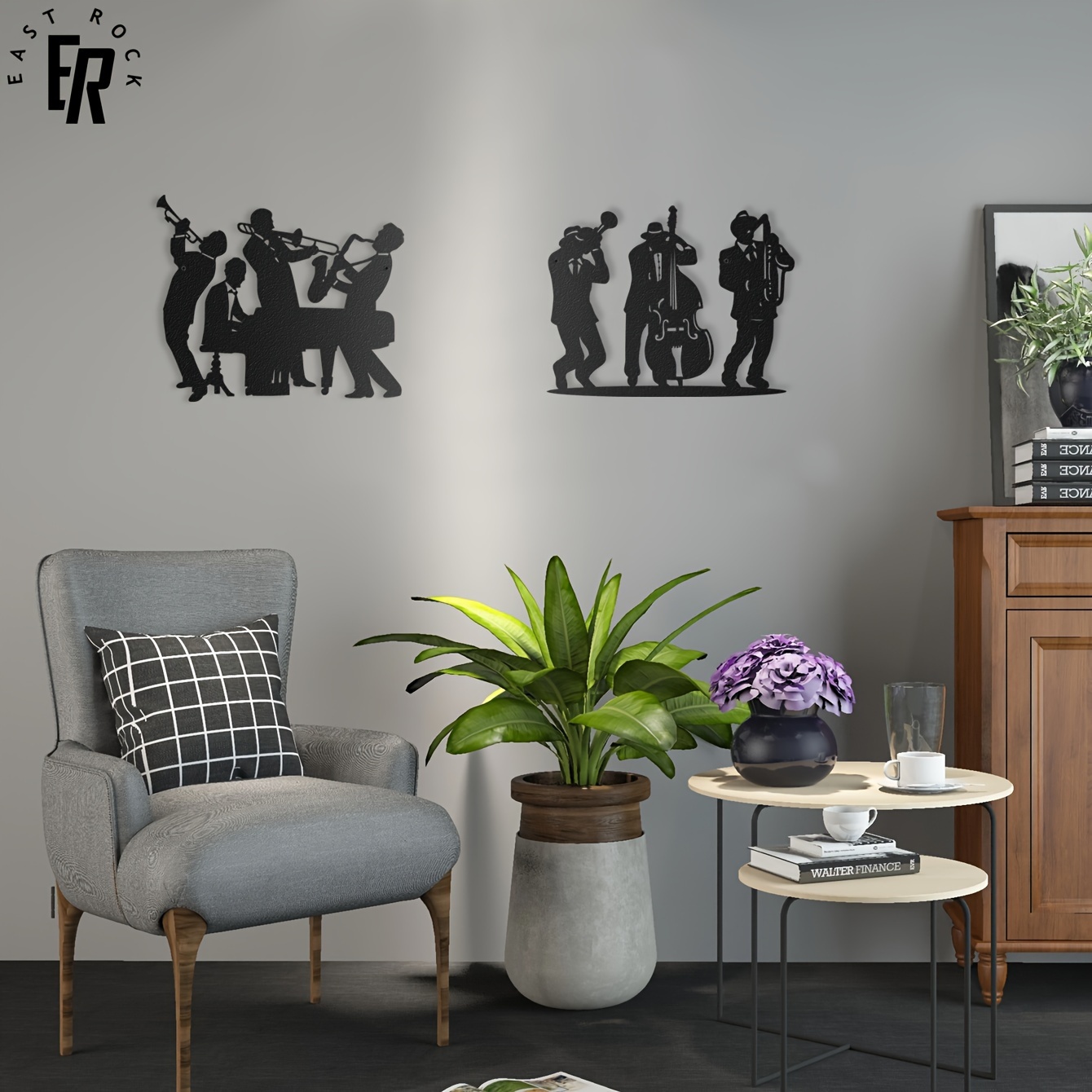 Decoración de Pared con Siluet - Musical Instrument Logo reseña y precio