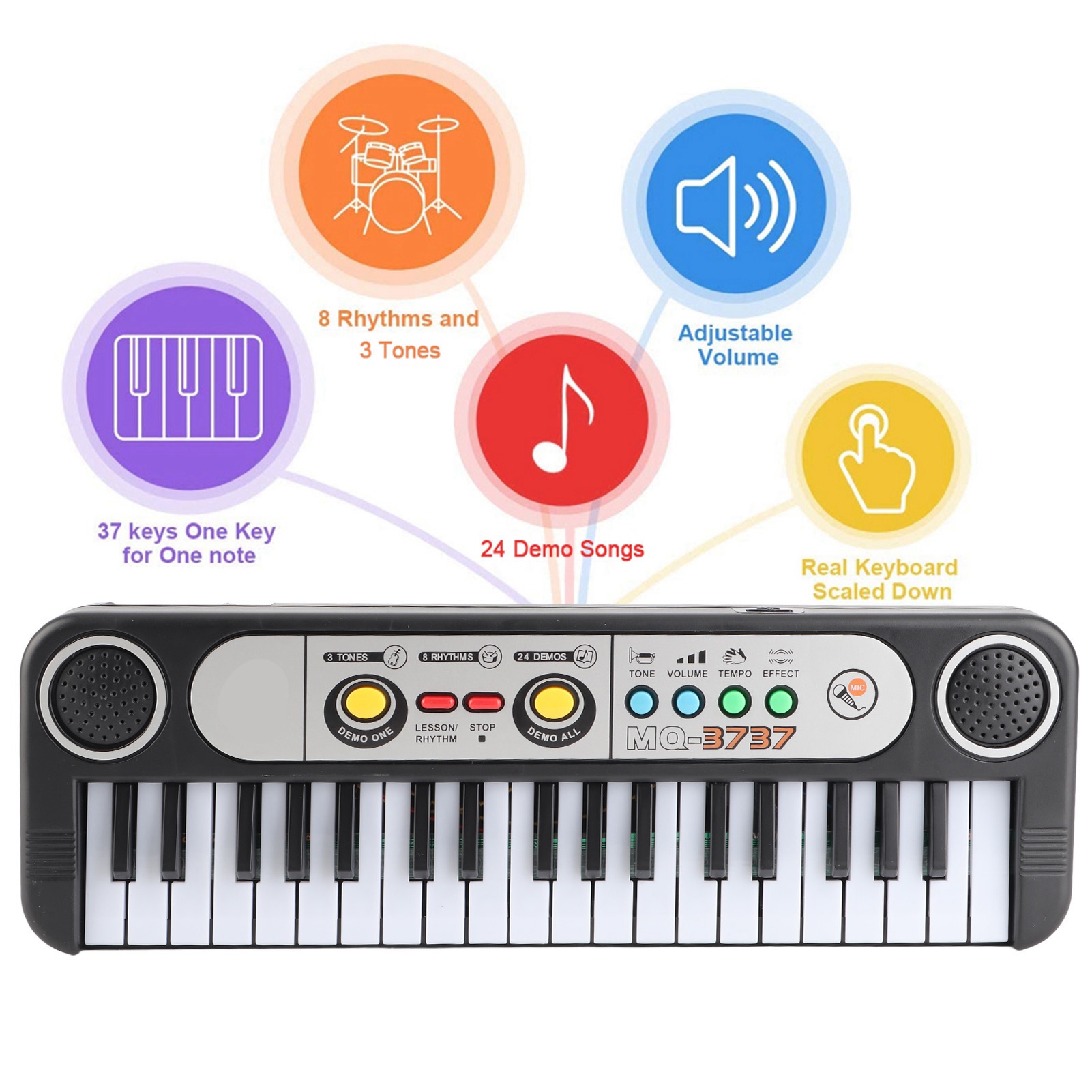 Piano Digital Eléctrico de 37  - Musical Instruments Game reseña y precio