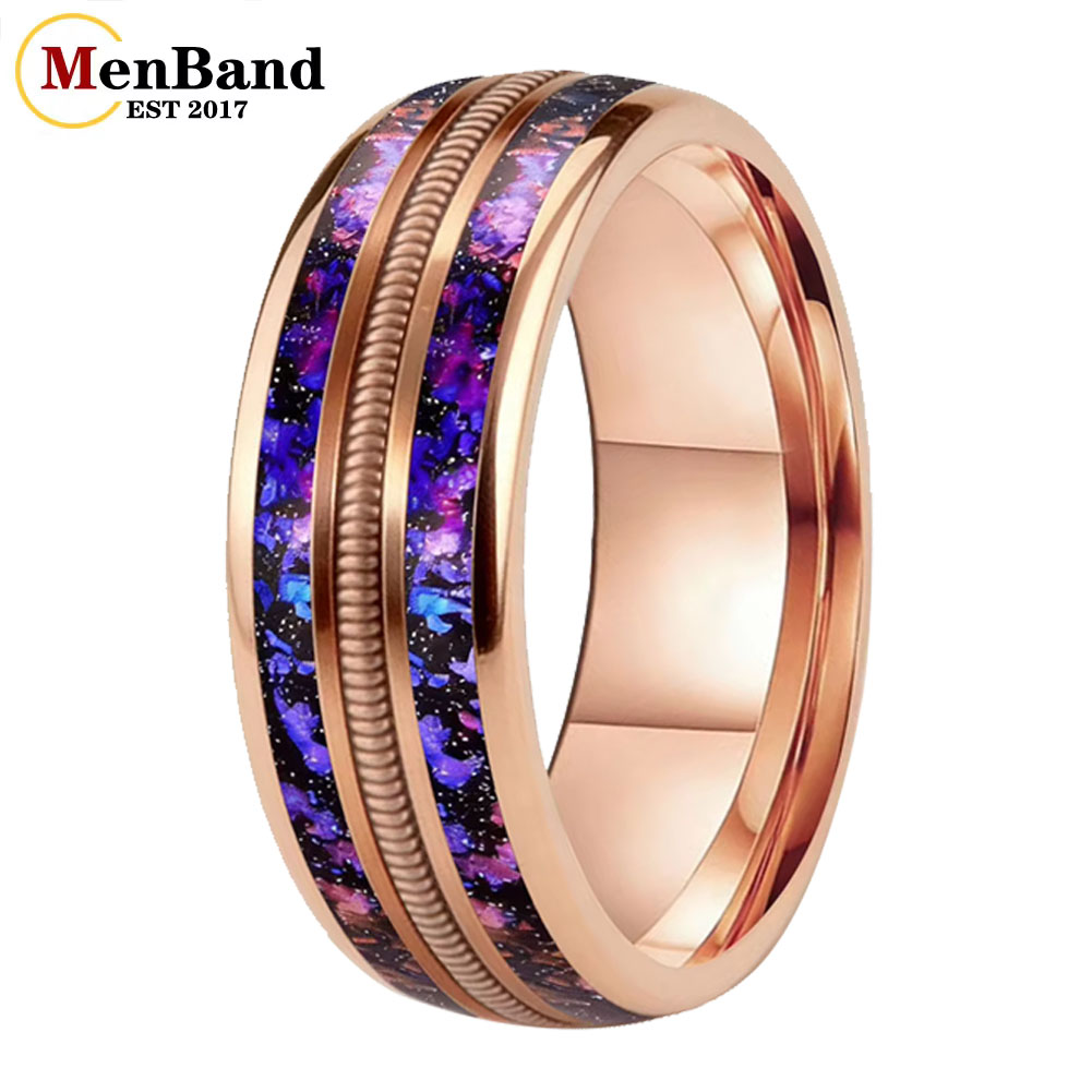 Anillo de boda de moda de 8 mm - Musical Instrument Logo reseña y precio