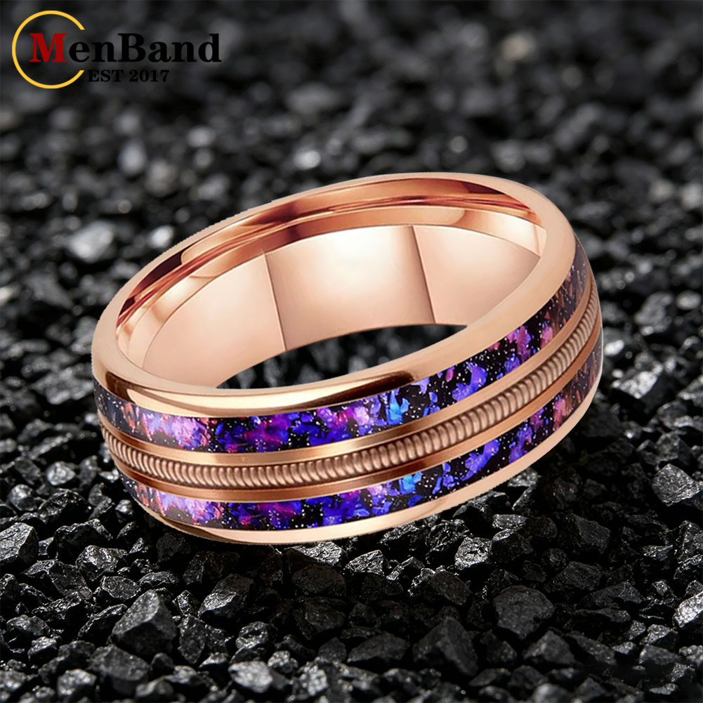 Anillo de boda de moda de 8 mm - Musical Instrument Logo reseña y precio