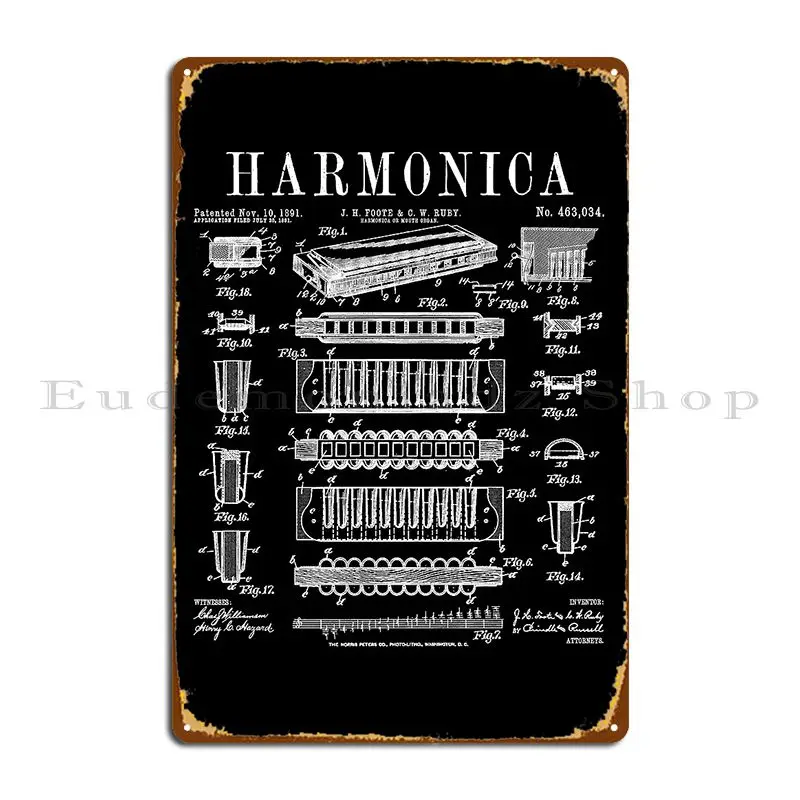 Letrero Metálico Vintage con D - Musical Instrument Sign reseña y precio
