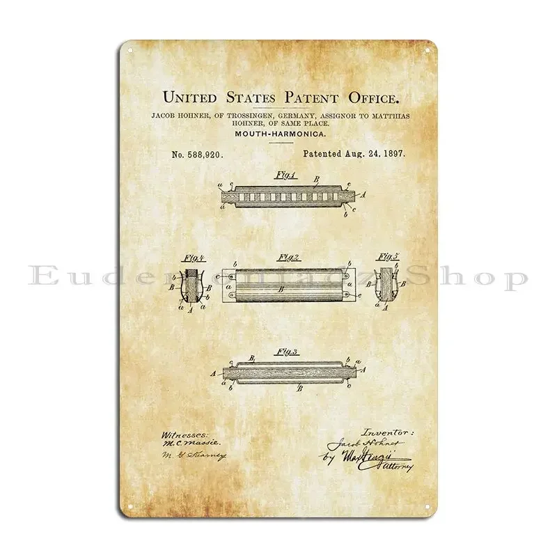 Póster de metal con diseño de  - Musical Instrument Sign reseña y precio